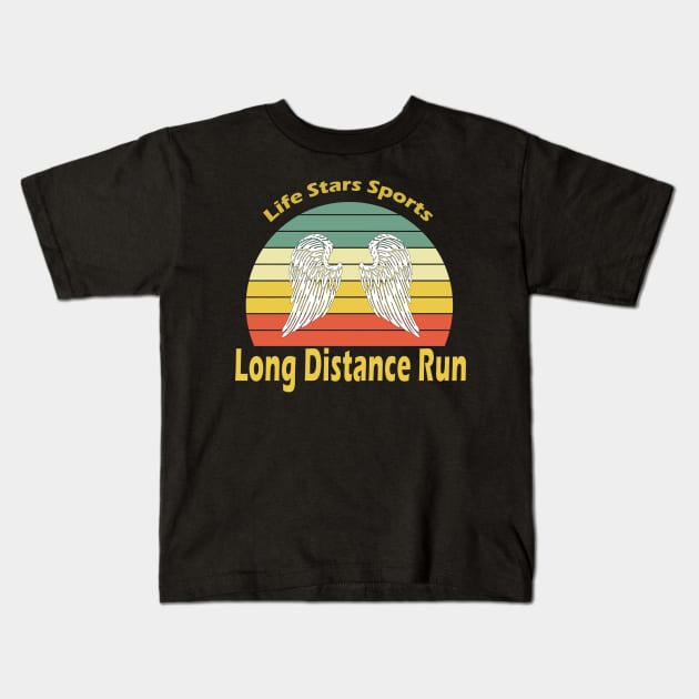 Long Distance Run Kids T-Shirt by My Artsam